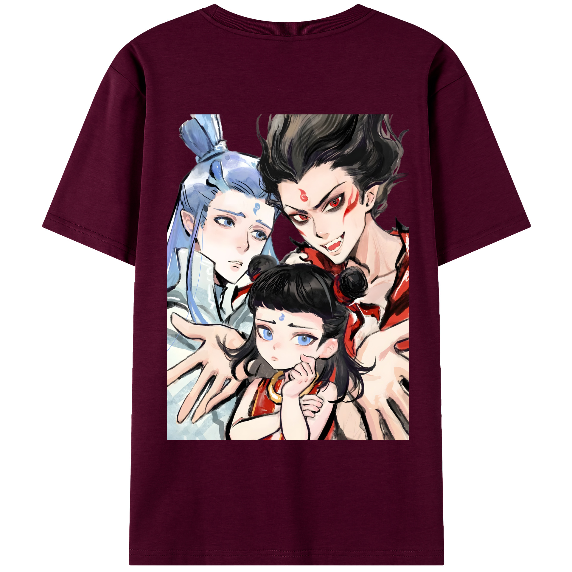 （画像用） Ne Zha 2 ナタ 魔童の大暴れ レディース半袖Tシャツ(バックプリント)